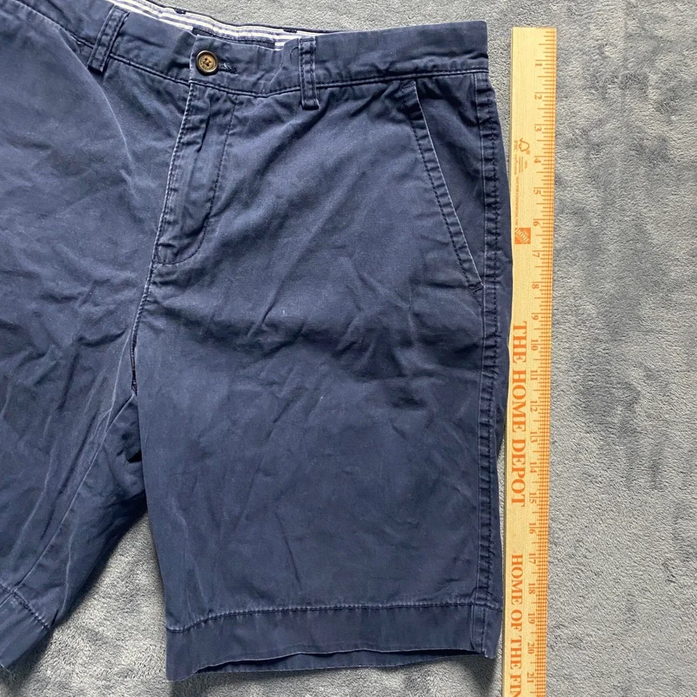 Tommy Hilfiger Shorts Mens 34 Chino Navy Blue Flat Front Cotton Made in 2016